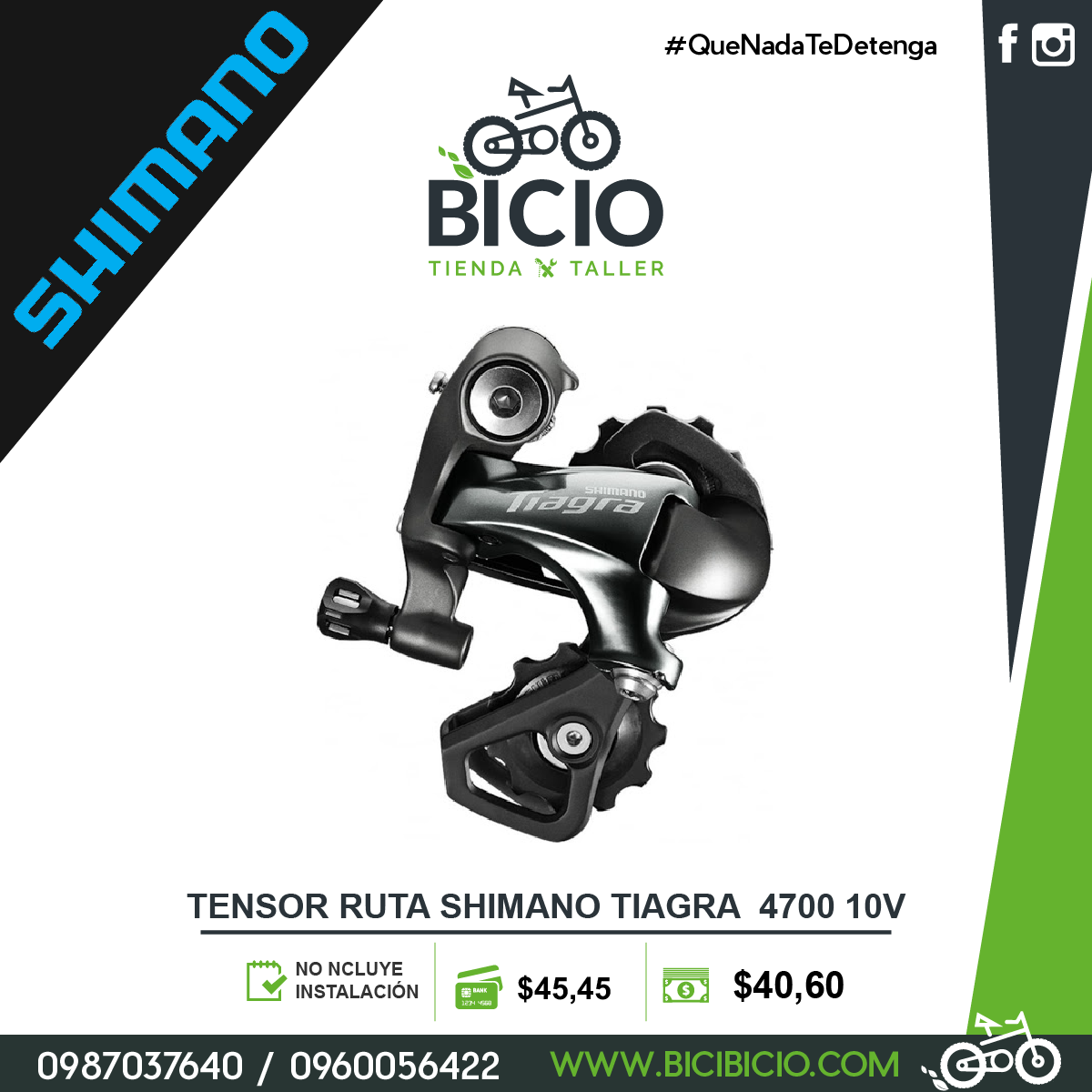escándalo probabilidad salón Tensor Shimano Tiagra 10v - Bicio tienda - taller de bicicletas