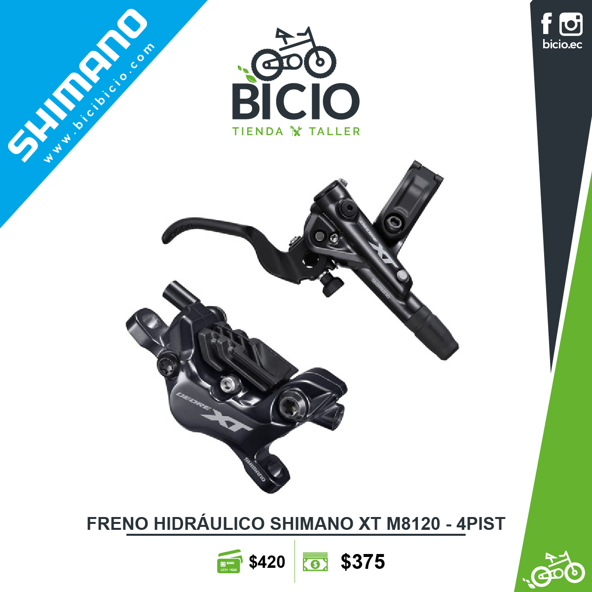 Frenos Hidráulicos Shimano XT M8120 - PISTONES - Bicio tienda - taller de bicicletas