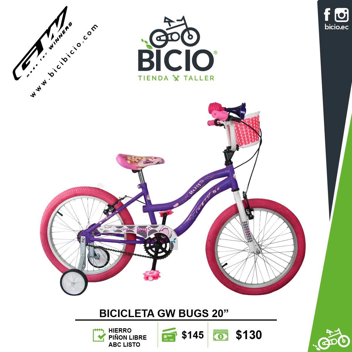 Bicicleta Niña EUROBIKE BMX ECO111218 12 + Regalía