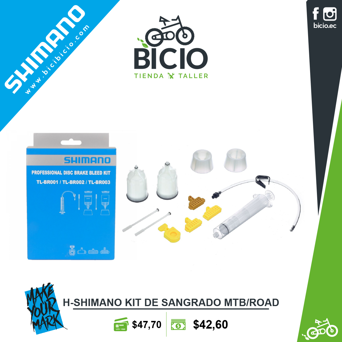 kit de sangrado MTB/Road SHIMANO - Bicio tienda - taller de bicicletas