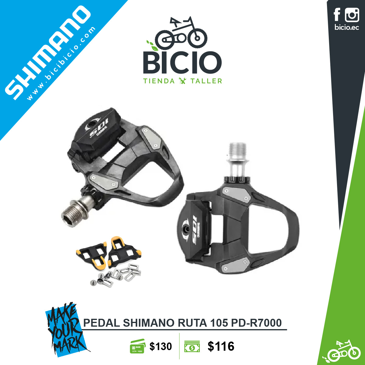 Pedal Shimano 105 PD-R7000 - Bicio tienda - taller de bicicletas