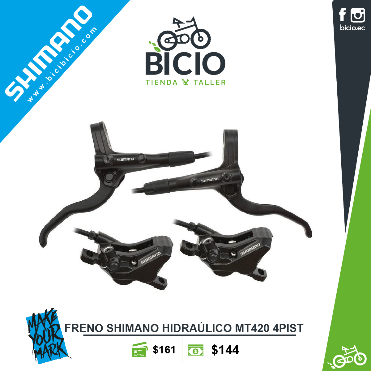 Frenos Hidráulicos Shimano Altus - Bicio tienda - taller de bicicletas