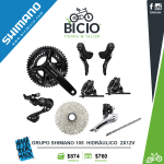 Grupo de transmisión Shimano R7100 105 2×12vel.