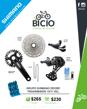 Grupo de transmisión Shimano Deore 1x11 Vel.