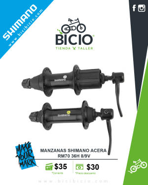 Manzanas Shimano Acera RM70 V-Brake 36H