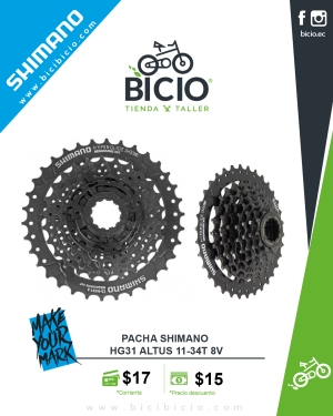 Pacha Shimano HG31 ALTUS  (11-34T)  8vel.