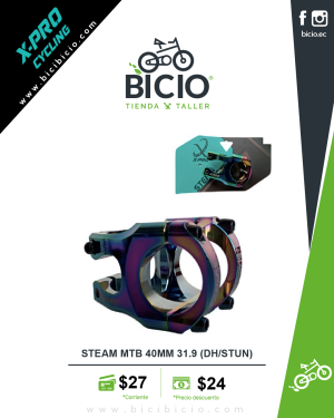 Stem Aluminio XPRO 40MM (DH / Stunt) tornasol