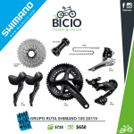 Grupo de transmisión Shimano R7100 105 2×11vel.