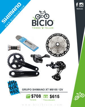 Grupo de transmisión Shimano XT M8100 1x12 vel.