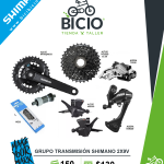 Grupo de transmisión Shimano Altus 2×9 Vel.