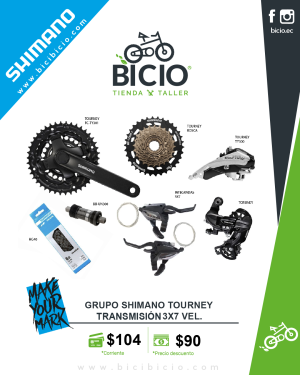 Grupo de transmisión Shimano Tourney 3×7 Vel.