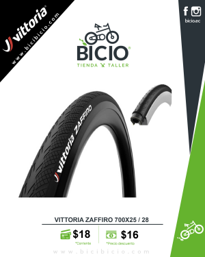 Llanta Vittoria Zaffiro 700 x 23 para rodillo