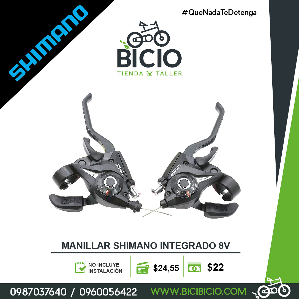 Manillar Integrado Shimano 8 Vel.
