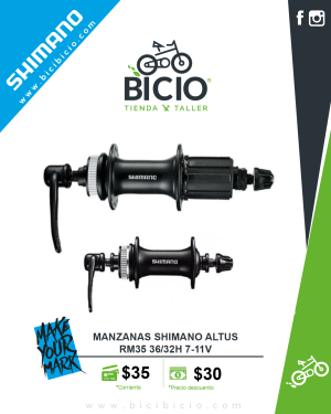 Manzanas Shimano Altus RM34 – 32/36H