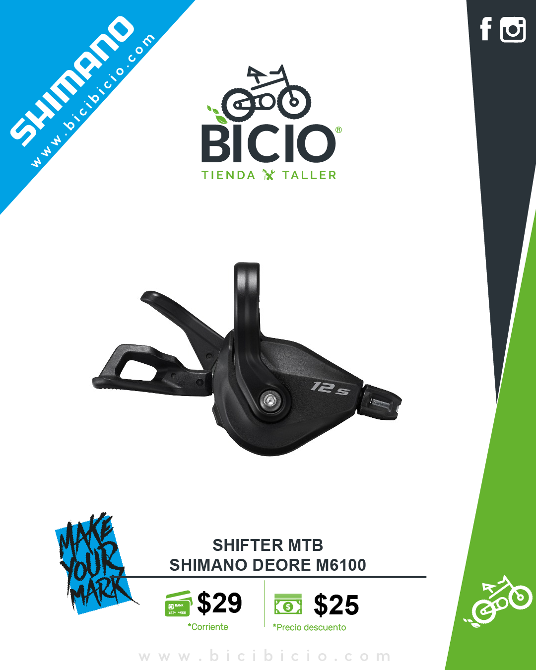 Shifter Shimano Deore M6100 12 Vel.
