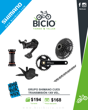 Grupo de transmisión Shimano Cues 1x9 vel.