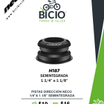 Pista de dirección NECO H187 1 ¼″ a 1 ⅛″. semi-integrada