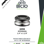 Pista de dirección NECO H398 1/4" a 1 1/8" Integrada