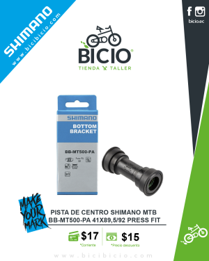Eje de centro Shimano BB-MT500 Press Fit