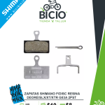 Zapatas SHIMANO f/disc DEORE/SLX/XT/XTR G03A 2pst resina