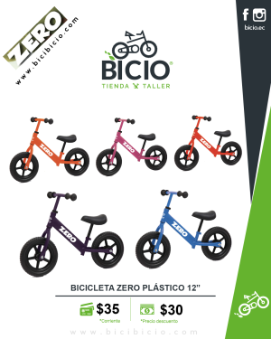 Bicicleta ZERO plástico 12"
